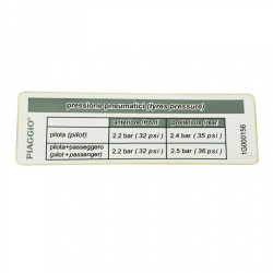 AUTOCOLLANT-STICKER-DECOR PRESSION PNEU ORIGNE PIAGGIO 50-125 LIBERTY 2017  -1G000156-