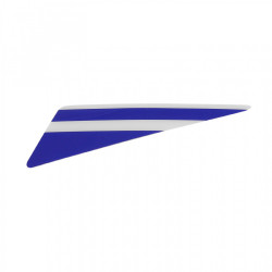 AUTOCOLLANT-STICKER-DECOR DROITE (BLEU-BLANC) DE GARDE BOUE AVANT ORIGINE PIAGGIO GILERA 50 SMT, RCR 2018   -2H002113-