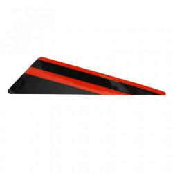AUTOCOLLANT-STICKER-DECOR DROITE (ROUGE-NOIR) DE GARDE BOUE AVANT ORIGINE PIAGGIO GILERA 50 SMT, RCR 2018   -2H002129-