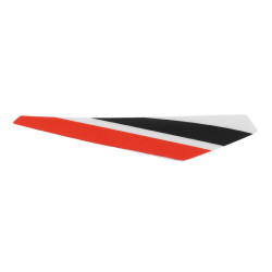 DECO-LOGO GARDE BOUE ARRIERE DROIT ORIGINE PIAGGIO 50 GILERA SMT-RCR 2018  BLANC-ROUGE-NOIR  2H002138-