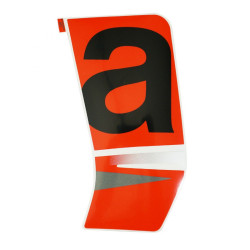DECO-LOGO FACE AVANT GAUCHE ORIGINE PIAGGIO APRILIA 50 SR MOTARD 2018  NOIR 85-B  -2H002291000A2-