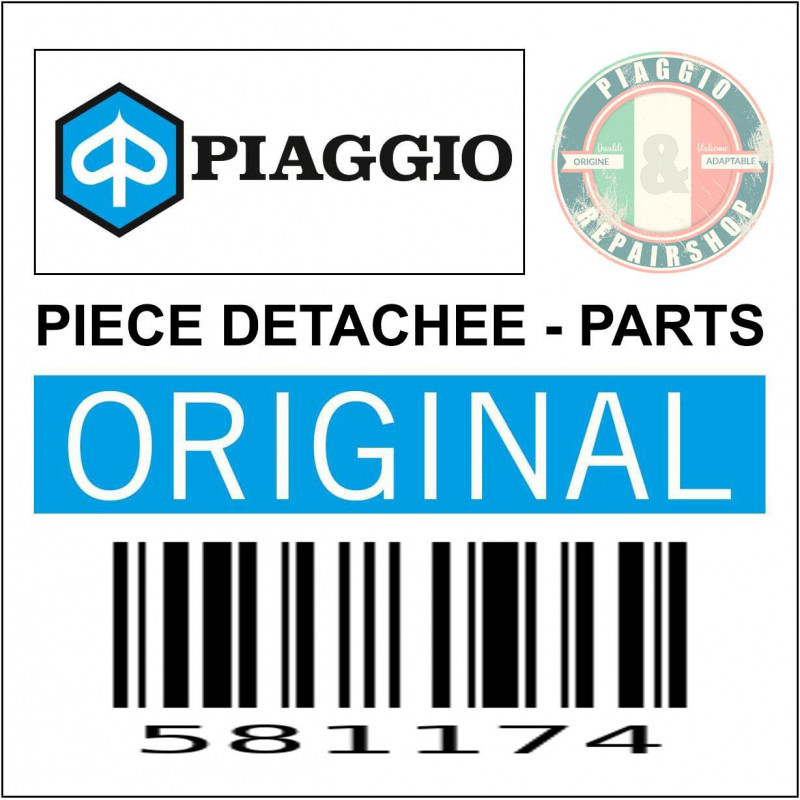 DOUILLE-ECROU FIXATION SAUTE VENT ORIGINE PIAGGIO 50 NRG, TYPHOON 2005 , 300 YOURBAN-GILERA 50 RUNNER 2005   -581174-