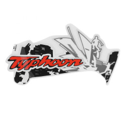 DECO-LOGO DE FACE AVANT CENTRAL ORIGINE PIAGGIO 50 TYPHOON 2018  POUR VEHICULE NOIR 85-B  -2H00255400A1-