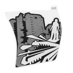 DECO-LOGO ORIGINE PIAGGIO 50 TYPHOON 2018  VEHICULES BLANC 544 OU JAUNE 979-A  -2H002558000A2-