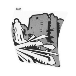 DECO-LOGO ORIGINE PIAGGIO 50 TYPHOON 2018  VEHICULES BLANC 544 OU JAUNE 979-A  -2H002557000A2-