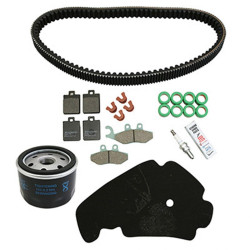 KIT ENTRETIEN MAXISCOOTER ORIGINE PIAGGIO 400 MP3 LT 2007 2011 (AVEC GUIDES VARIATEUR)  -1R000379-