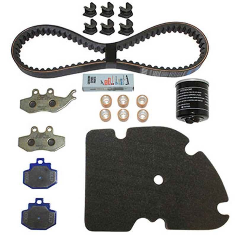 KIT ENTRETIEN MAXISCOOTER ORIGINE PIAGGIO 125 VESPA GT 2004 2006, 125 GTS 2007 2015 (AVEC GUIDES VARIATEUR)  -1R000385-