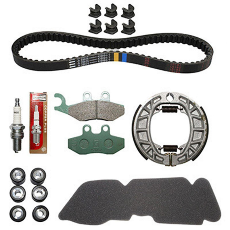 KIT ENTRETIEN SCOOT ORIGINE PIAGGIO 50 VESPA PRIMAVERA 2012 2017 2T (AVEC GUIDES VARIATEUR) (LIVRE SANS COURROIE DE POMPE A