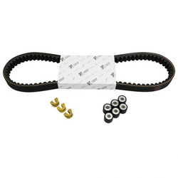 KIT TRANSMISSION (COURROIE, GALETS, GUIDES) ORIGINE PIAGGIO 125 BEVERLY 1998 2005 -1R000434-