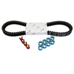 KIT TRANSMISSION (COURROIE, GALETS, GUIDES) ORIGINE PIAGGIO 500 MP3 2011 13, BEVERLY 2005 12, X10 2012 -GILERA 500 NEXUS 2006
