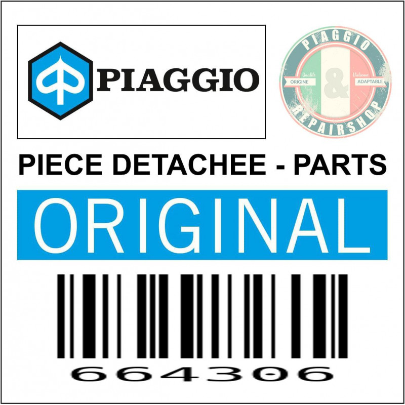 GRILLE DE TABLIER AVANT SUPERIEURE DROIT ORIGINE PIAGGIO 50 TYPHOON 2011 -APRILIA 50 SR MOTARD 2011   -664306-