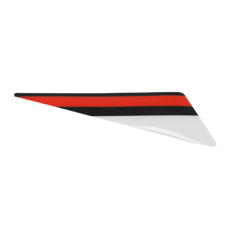 DECO-LOGO GAUCHE DE GARDE BOUE AVANT ROUGE-NOIR ORIGINE PIAGGIO GILERA 50 SMT, RCR 2018   -2H003067-
