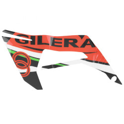 DECO-LOGO DE PHARE GAUCHE ORIGINE PIAGGIO 50 GILERA SMT-RCR 2018  NOIR-ROUGE  -2H003072