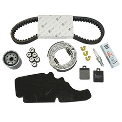 KIT ENTRETIEN MAXISCOOTER ORIGINE PIAGGIO 125 VESPA LX 4T 2006 2011 (AVEC GUIDES VARIATEUR)  -1R000391-