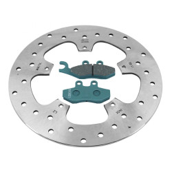 KIT FREINAGE (DISQUE PLAQUETTES) AVANT OU ARRIERE ORIGINE PIAGGIO 125-250-300 BEVERLY, CARNABY  -1R000485-
