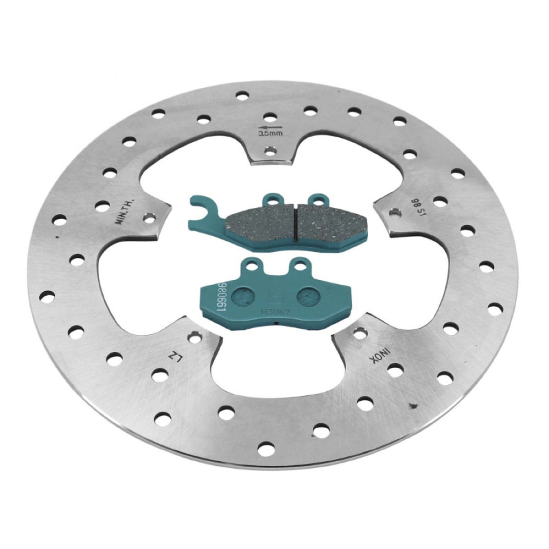 KIT FREINAGE (DISQUE PLAQUETTES) AVANT OU ARRIERE ORIGINE PIAGGIO 125-250-300 BEVERLY, CARNABY  -1R000485-