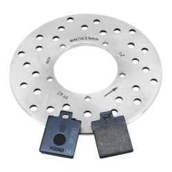 KIT FREINAGE (DISQUE PLAQUETTES) AVANT ORIGINE PIAGGIO 50-125 ZIP 4T 2000   -1R000497-