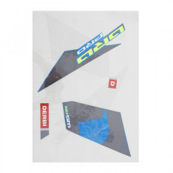 KIT DECO-LOGO ORIGINE DERBI 50 SENDA SM PRO DRD BLEU 2005 2011 -861614-