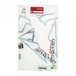 KIT DECO-LOGO ORIGINE DERBI 50 SENDA SM PRO DRD BLANC 2005 2011 -865331-