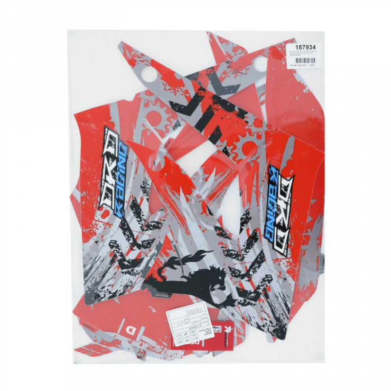 KIT DECO-LOGO ORIGINE DERBI 50 SENDA DRD 2011 2013 ROUGE  -86718000W5R-