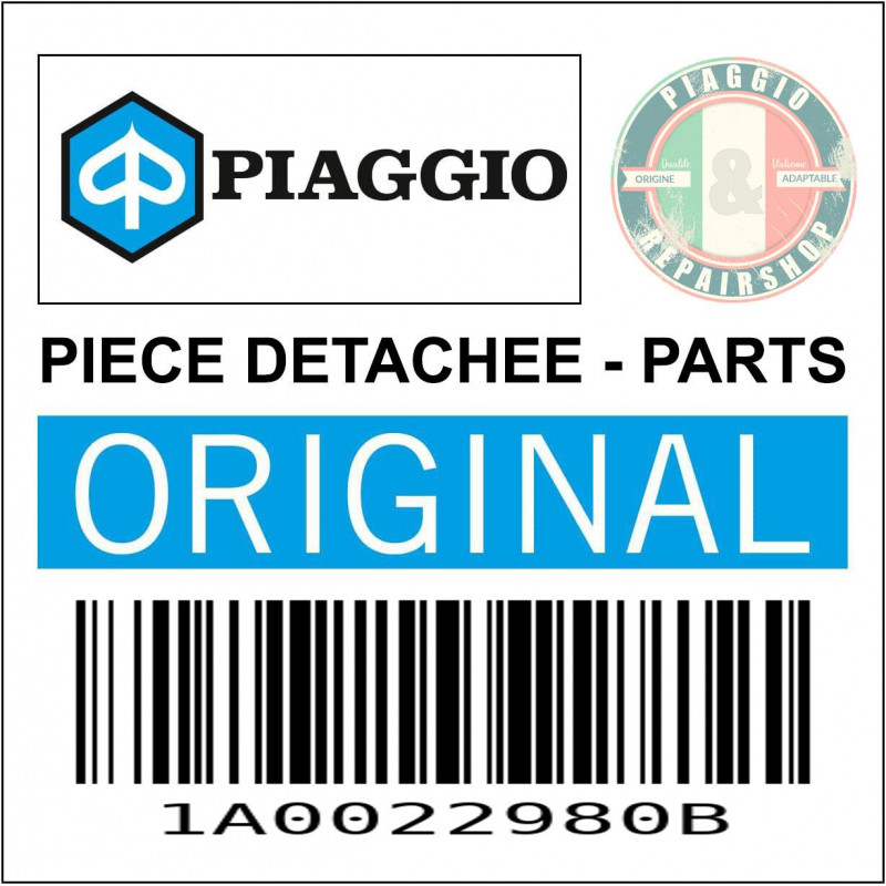 PISTON (CAT B) ORIGINE PIAGGIO 50 LIBERTY, ZIP, PRIMAVERA, SPRINT 4T EURO4, EURO5 2017  -1A0022980B-