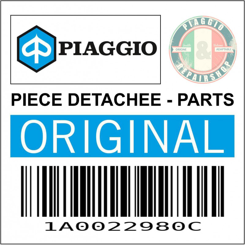 PISTON (CAT C) ORIGINE PIAGGIO 50 LIBERTY, ZIP, PRIMAVERA, SPRINT 4T EURO4, EURO5 2017  -1A0022980C-