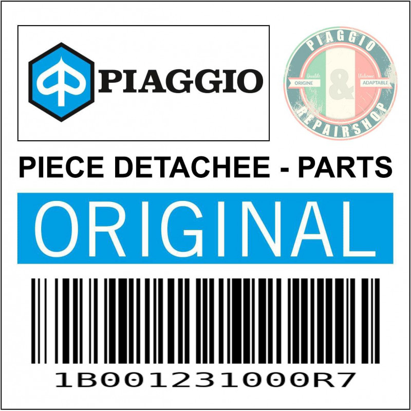 COUVRE GUIDON INFERIEUR ORIGINE PIAGGIO 50-125 VESPA SPRINT 2014  ROUGE 894  -1B001231000R7-
