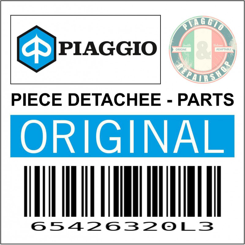 COUVRE GUIDON AVANT ORIGINE PIAGGIO 50-125 VESPA-S JAUNE 964-A  -65426320L3-