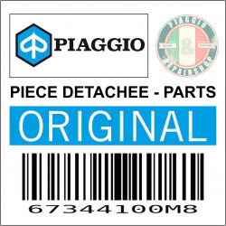 CARENAGE CENTRALE DROIT ORIGINE PIAGGIO 125-350-500 X10 MARRON 120-A  -67344100M8-