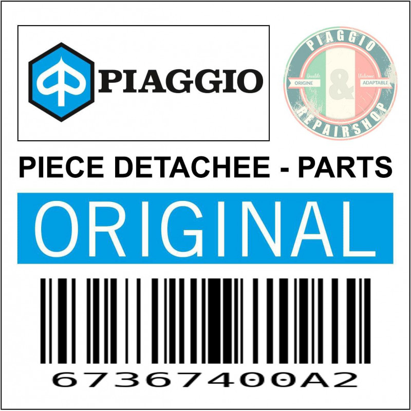 KIT DECO POUR SPOILER ORIGINE PIAGGIO 50 NRG 2007  POUR VEHICULE NOIR 94  -67367400A2-