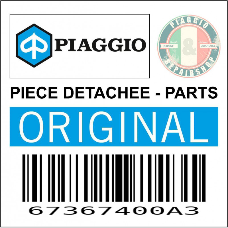 KIT DECO POUR SPOILER ORIGINE PIAGGIO 50 NRG 2007  POUR VEHICULE ORANGE 954-A  -67367400A3-