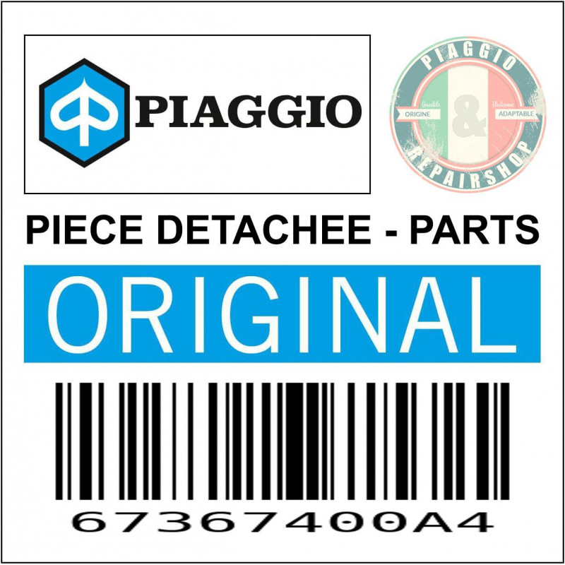KIT DECO POUR SPOILER ORIGINE PIAGGIO 50 NRG 2007  POUR VEHICULE GRIS 752-B  -67367400A4-