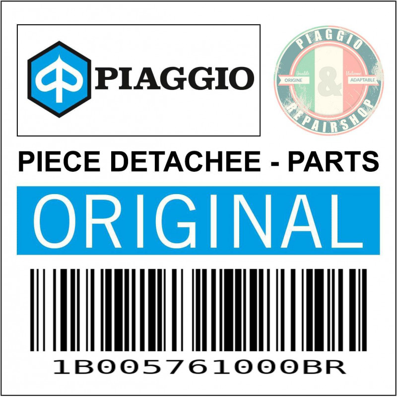 COUVRE GUIDON AVANT ORIGINE PIAGGIO 125-300 VESPA GTS 2018 2022 BLANC 544 -1B005761000BR-