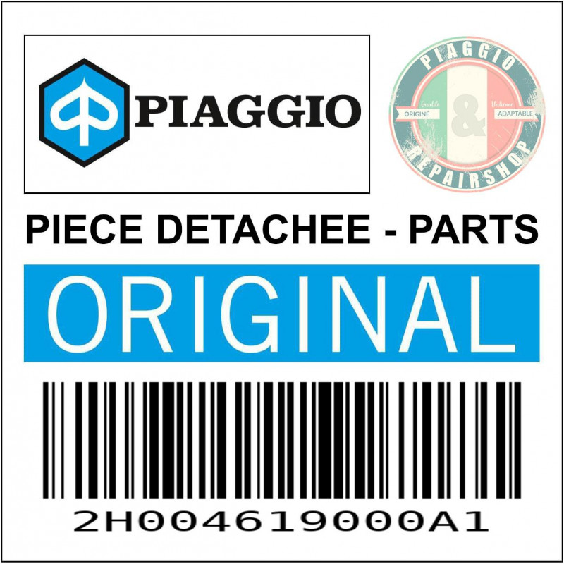 DECO-LOGO AILE ARRIERE GAUCHE ORIGINE PIAGGIO 50 SXR  APRILIA 2021  VERSION SPORT -2H004619000A1-