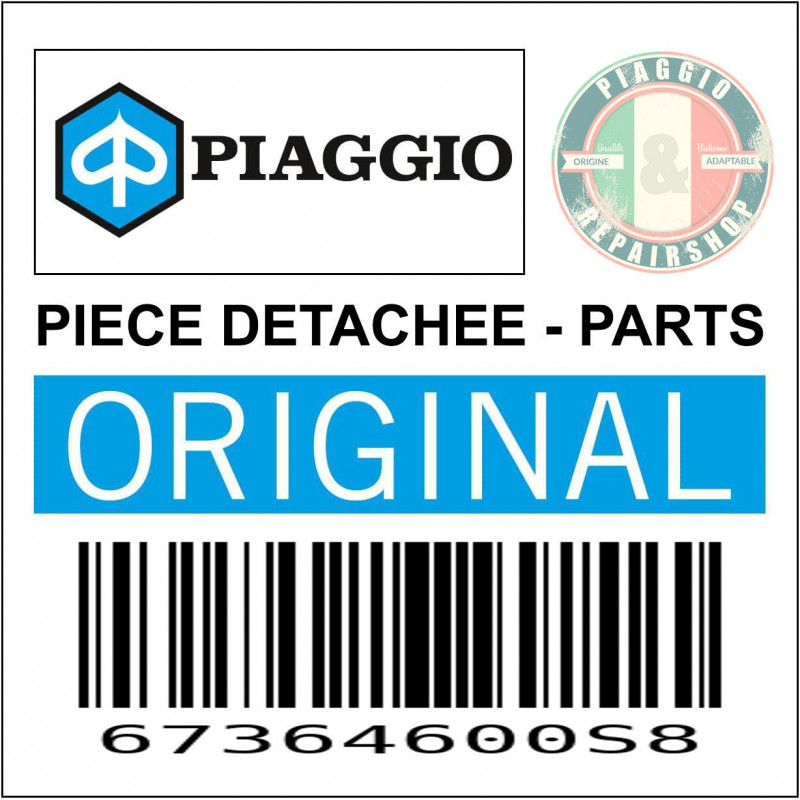 COUVRE GUIDON SUPERIEUR ORIGINE PIAGGIO 50-125 VESPA PRIMAVERA 2013  ROUGE 896-A -67364600S8-