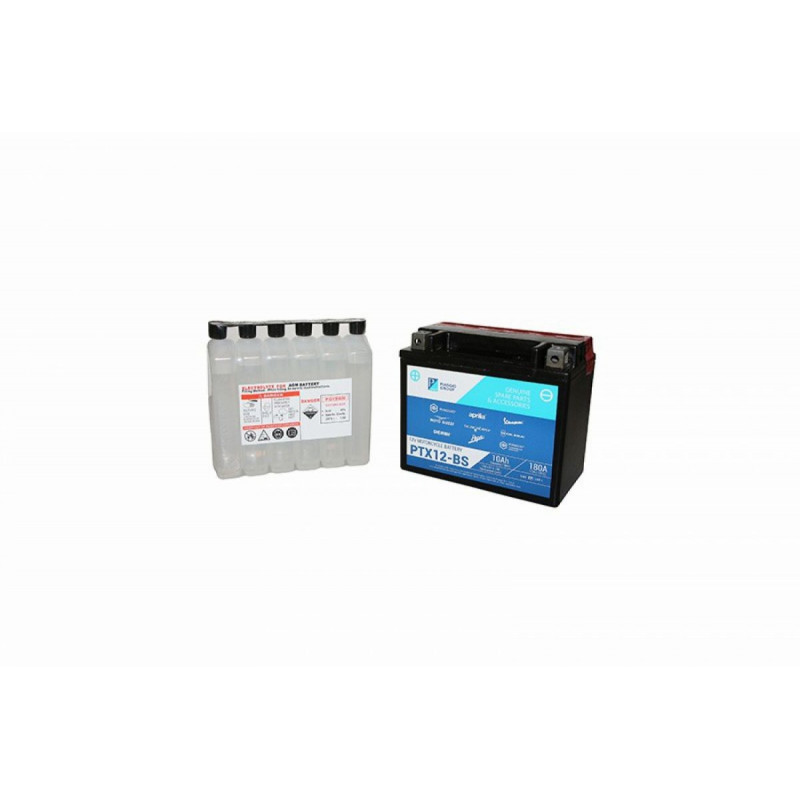 BATTERIE 12V 10 Ah BTX12-BS ORIGINE PIAGGIO 125 BEVERLY, LIBERTY, X7, X9, X-EVO, 300 BEVERLY, X7-APRILIA 300 SR-MAX, 400-500