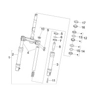 4.02 - Fourche/tube direction - Ensemble butee dir.