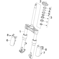 4.02 - Fourche/tube direction - Ensemble butee dir.