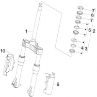 4.02 - Fourche/tube direction - Ensemble butee dir.