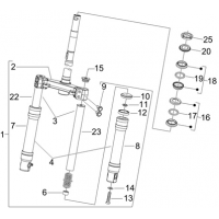 4.02 - Fourche/tube direction - Ensemble butee dir.