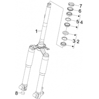 4.02 - Fourche/tube direction - Ensemble butee dir.