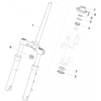 4.02 - Fourche/tube direction - Ensemble butee dir.