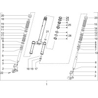 4.02 - Fourche/tube direction - Ensemble butee dir.