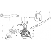 1.39 - Carburateur complet - Raccord d admission