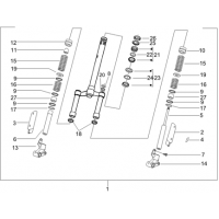 4.02 - Fourche/tube direction - Ensemble butee dir.