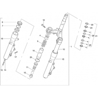 4.02 - Fourche/tube direction - Ensemble butee dir.