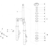 4.02 - Fourche/tube direction - Ensemble butee dir.