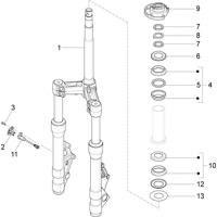 4.02 - Fourche/tube direction - Ensemble butee dir.