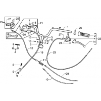 T26 - Pieces composant le guidon-Transmissions